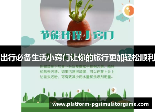 出行必备生活小窍门让你的旅行更加轻松顺利